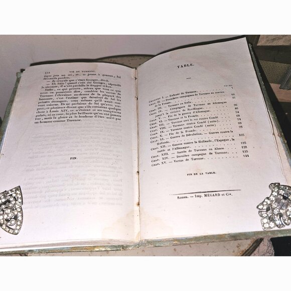 Antique 1856 French Gilded Cartonnage Book Decorative Gilt Romantic Cardboard - Picture 10 of 10